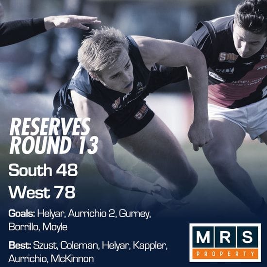 Reserves Match Report - Round 13 - South Adelaide vs West Adelaide